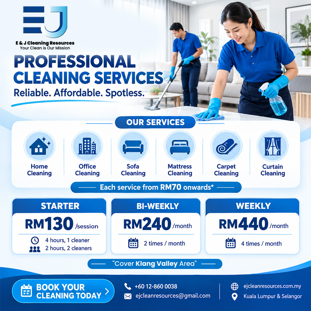 E & J Cleaning Resources – Professional cleaning services, packages and prices